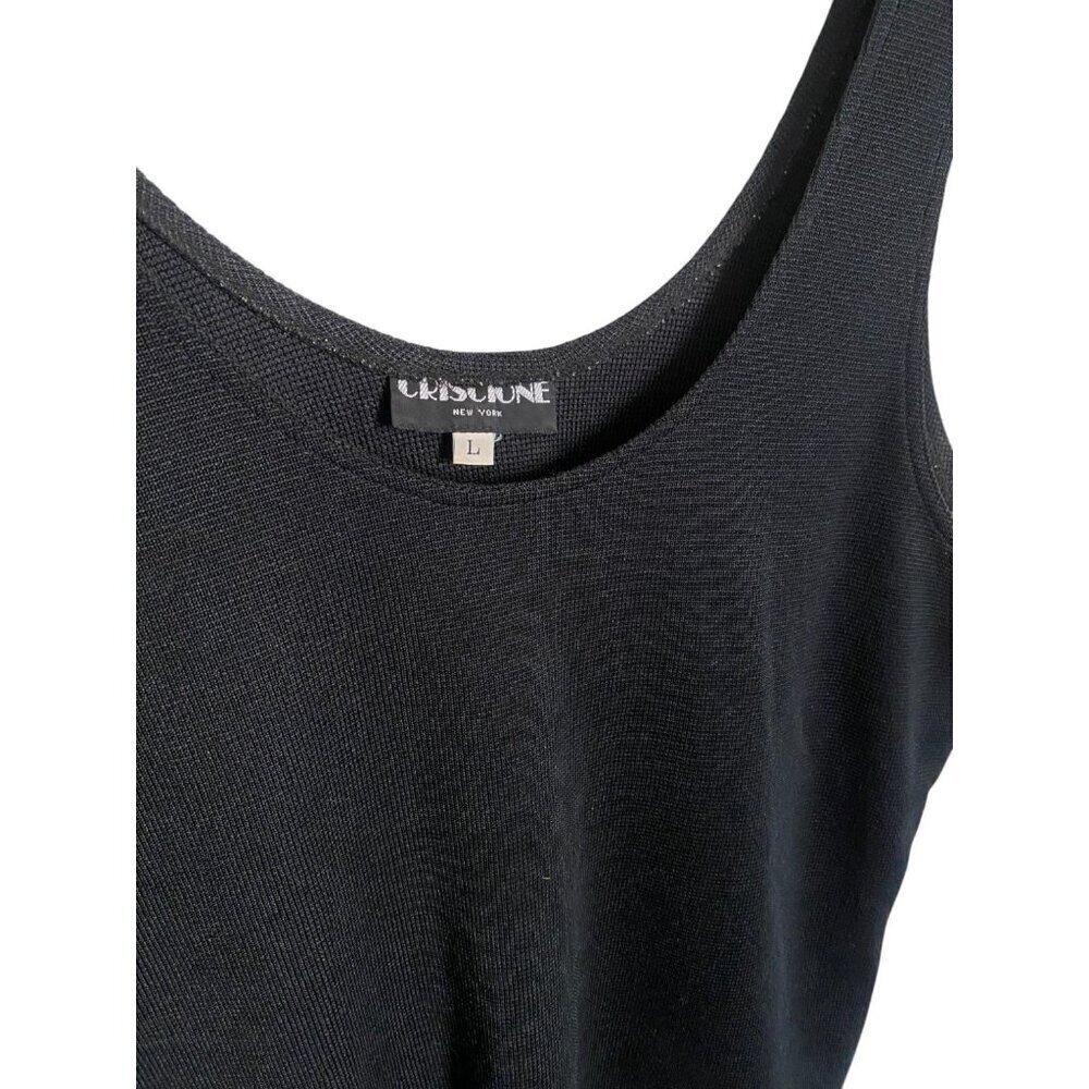 Criscione New York Black Knit Tank Top L - Picture 2 of 6